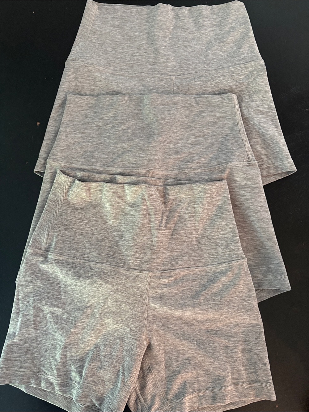 lululemon athletica Heather Gray High-Waist Bike Shorts